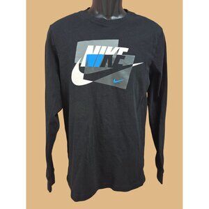 Nike Mens Black Long Sleeve Logo Tee Shirt Small